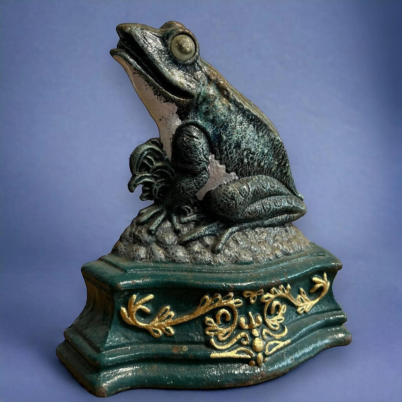 Vintage Cast Iron Frog Doorstop