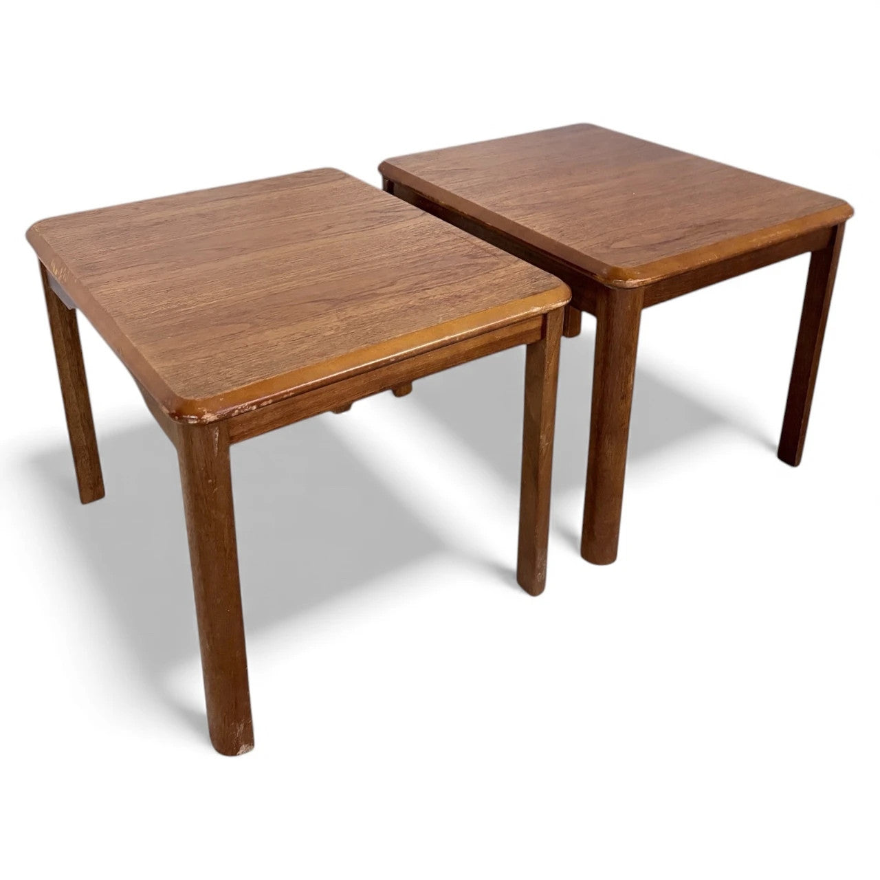 Danish Teak Side Tables - Compact Mid Century Scandinavian Occasional Tables