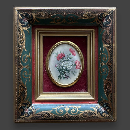 19th Century Pair of Floral Art Oil Painting