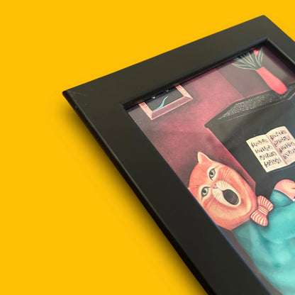 Vintage Cat Playing Piano by Martin Leman Framed Picture