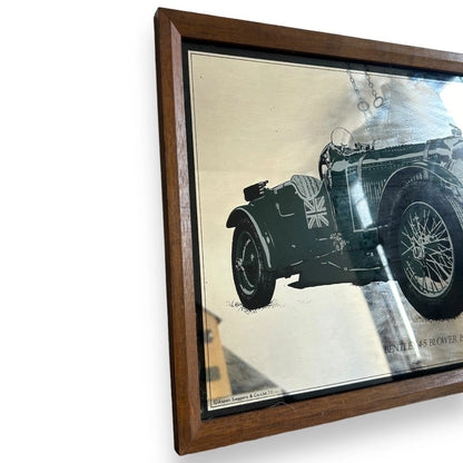 Vintage 1970s Bentley Car Wall Mirror