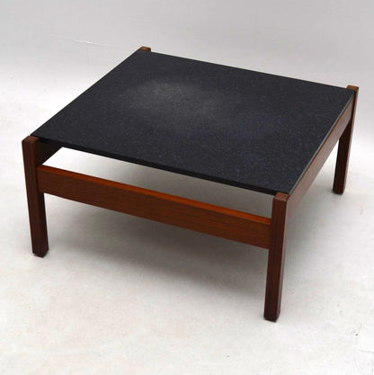 Mid Century Guy Rogers Teak & Black Formica Coffee Table
