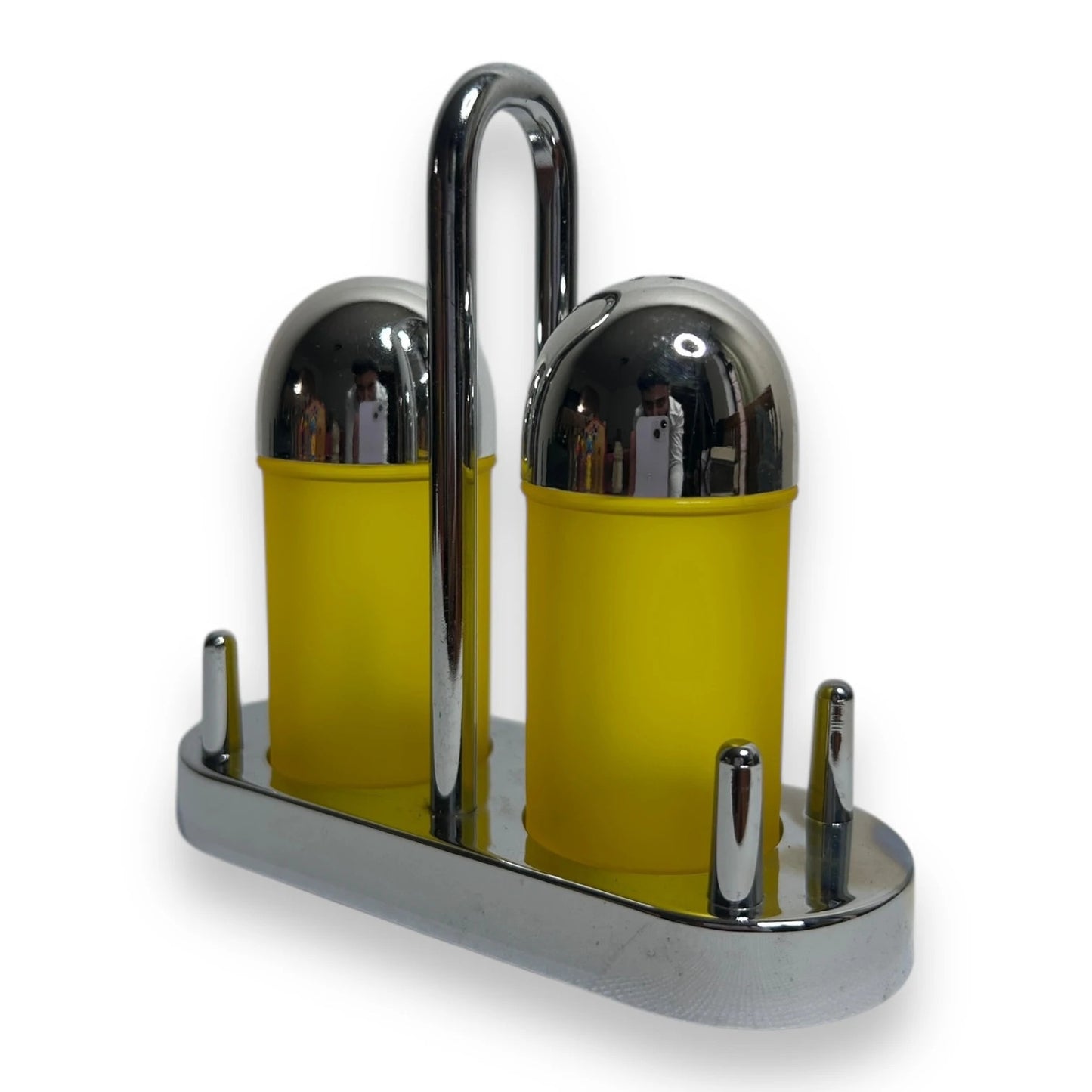 Vintage 1970s Yellow Acrylic Salt and Pepper Set