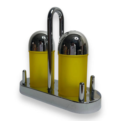 Vintage 1970s Yellow Acrylic Salt and Pepper Set