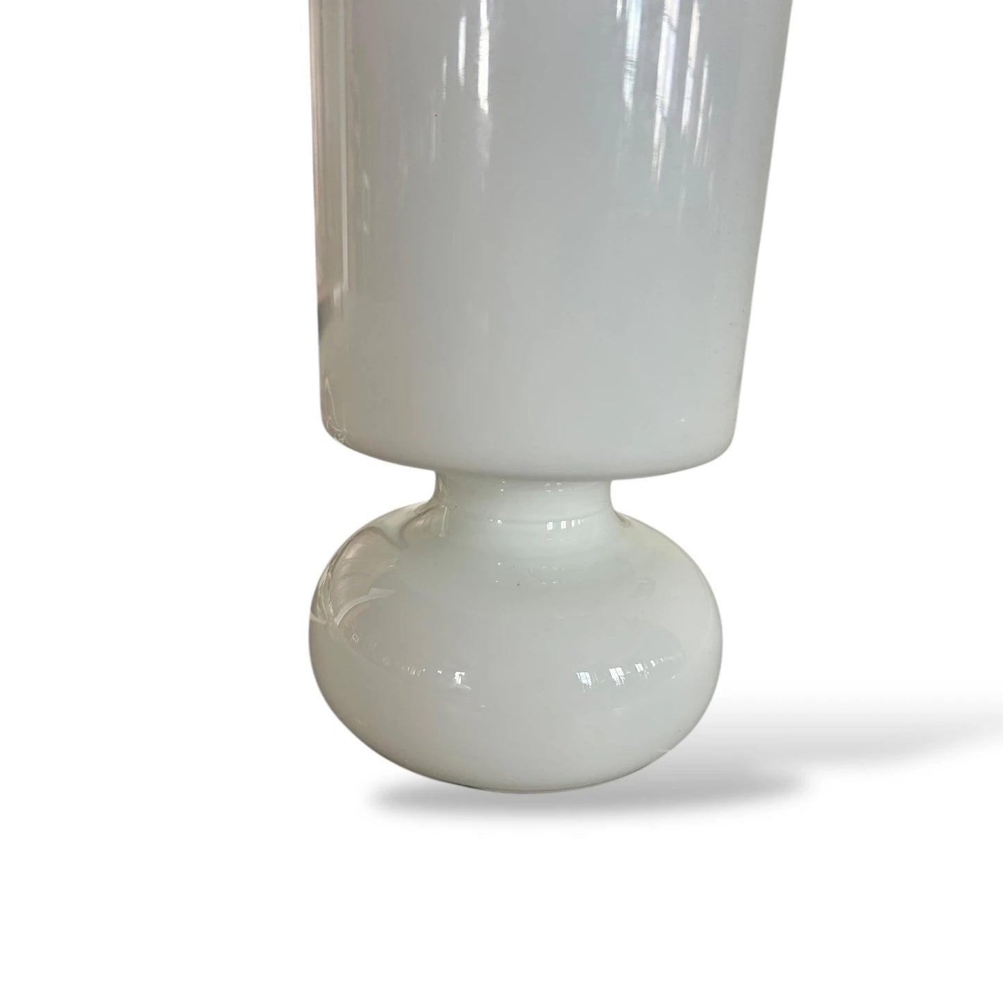 Vintage IKEA Lykta Lamp – White Opaline Glass Table Lamp
