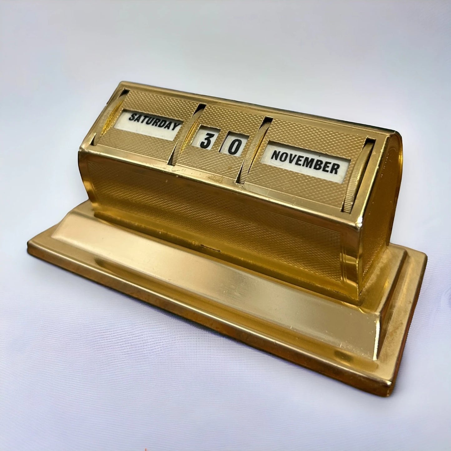 Mid Century Brass Perpetual Calendar