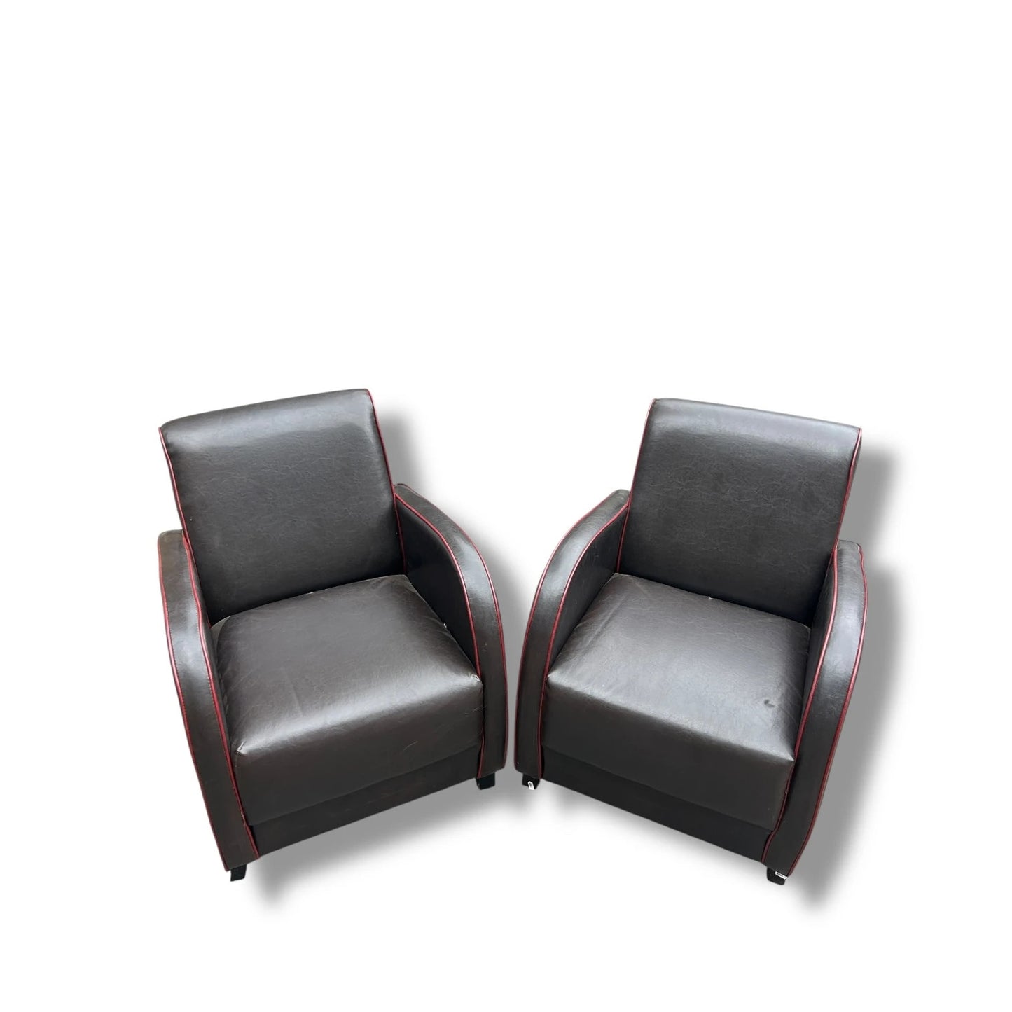Pair of Vintage 1980s Club ArmChairs – Postmodern Lounge Armchairs