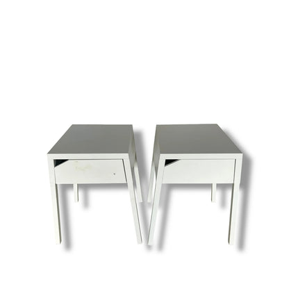 Pair of IKEA Metal Bedside Tables – Minimalist Modern Nightstands