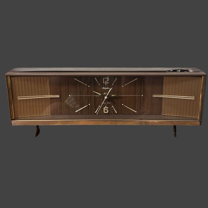 Mid Century Brown Rhythm Japanese Clock