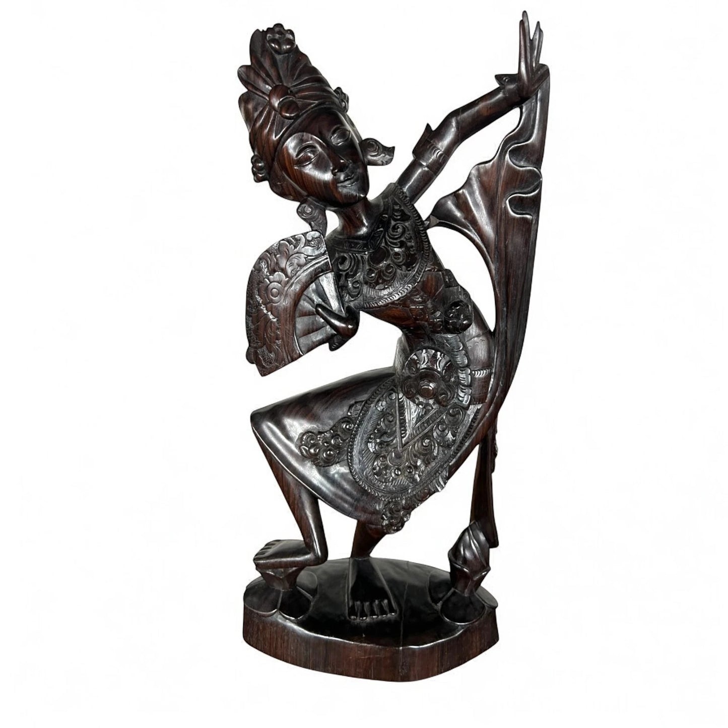 Vintage 1930s Rosewood Carved Indonesian Bali Sculpture
