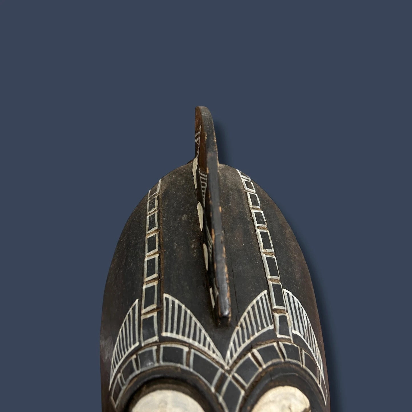 Mid Century African Carved Wood Wall Mask