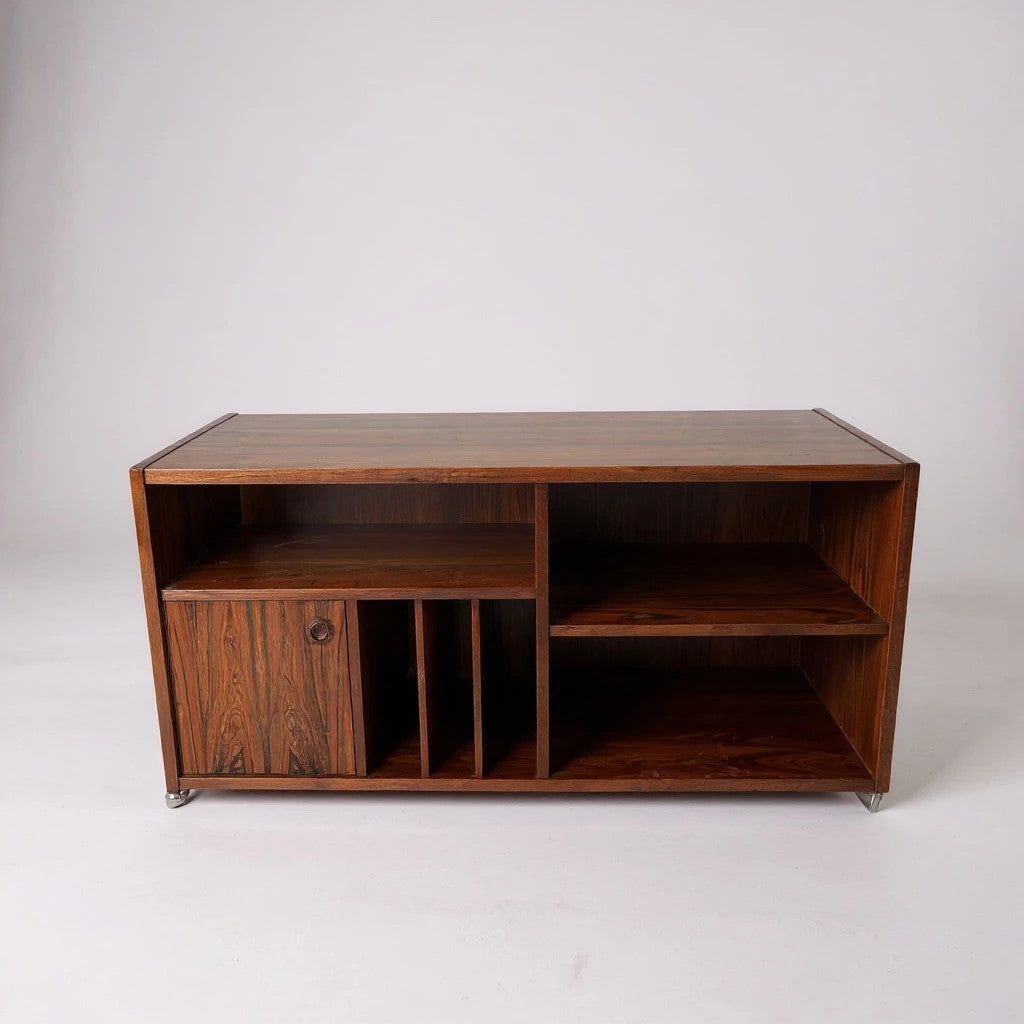Mid Century Danish Rosewood Media Unit | 1960s Bornholm Mobelfabrik Cabinet