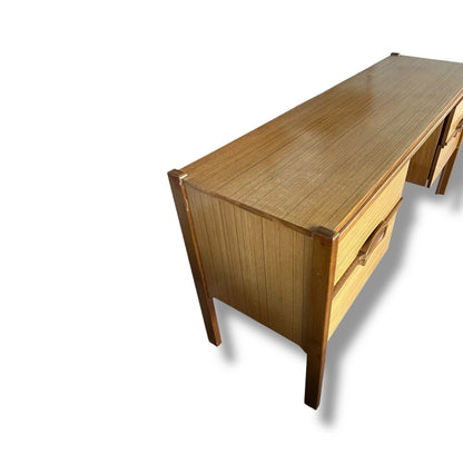 Mid Century Nathan Desk | Vintage Teak Writing Desk with Drawers
