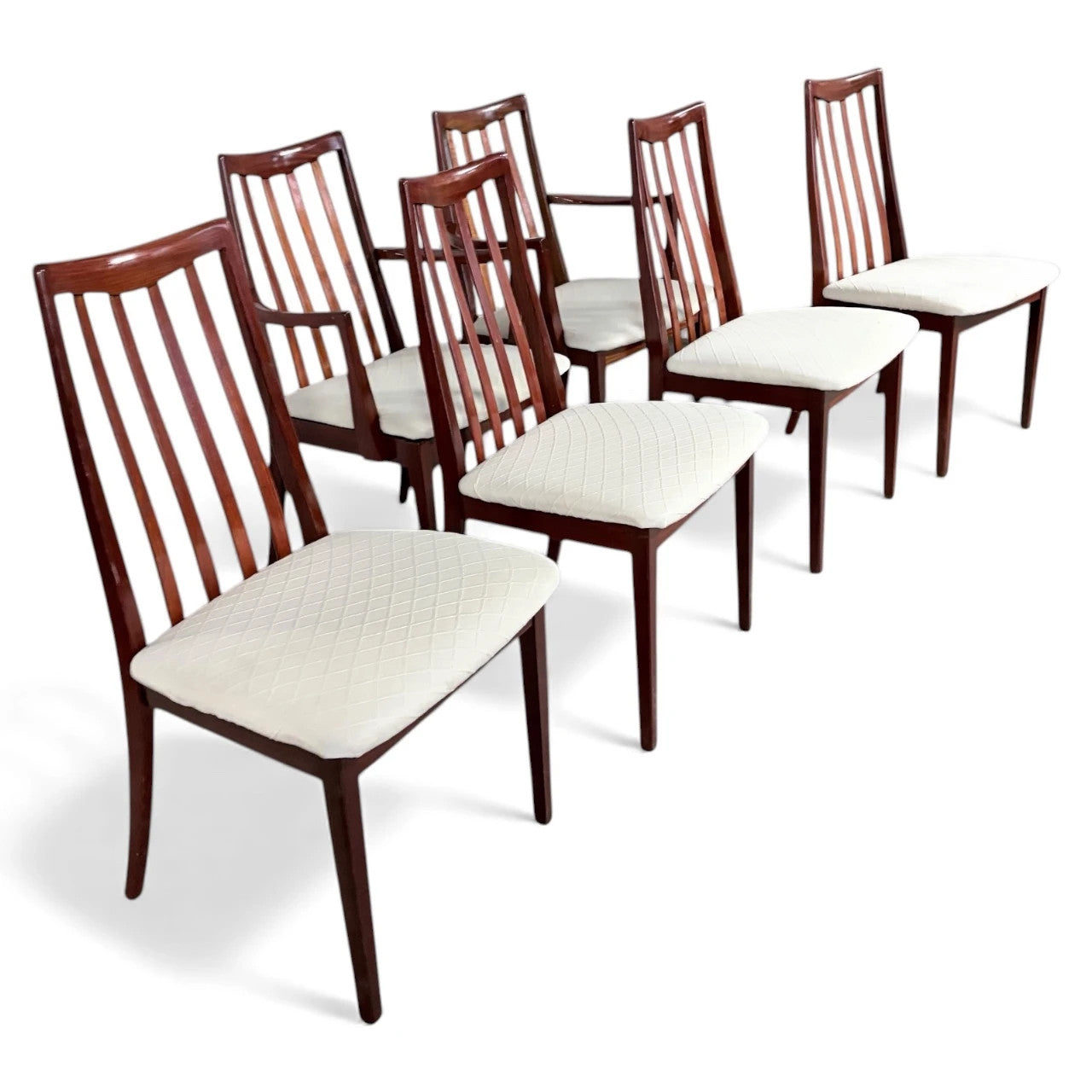 Mid Century Dining Chairs – G Plan Mahogany High Back Set of 6 Vintage Seats