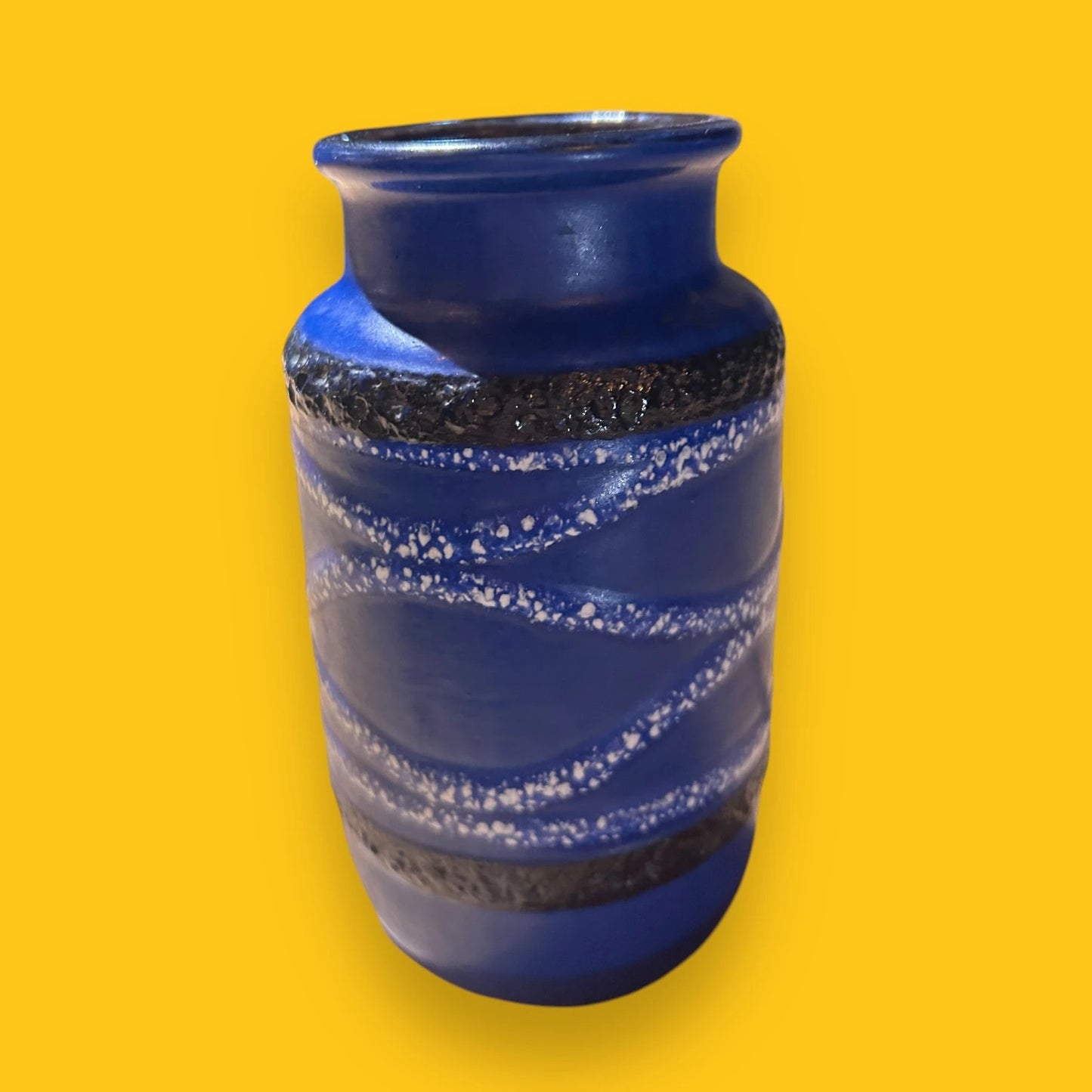 Mid Century Blue West German Vase
