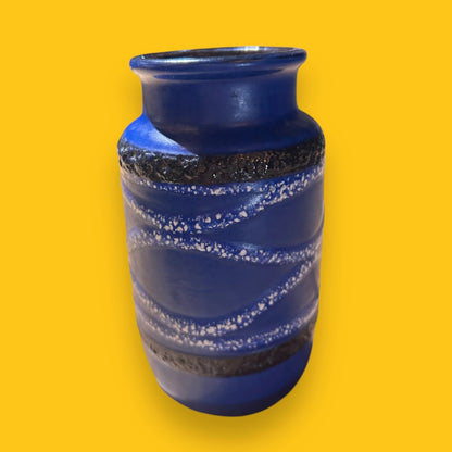 Mid Century Blue West German Vase