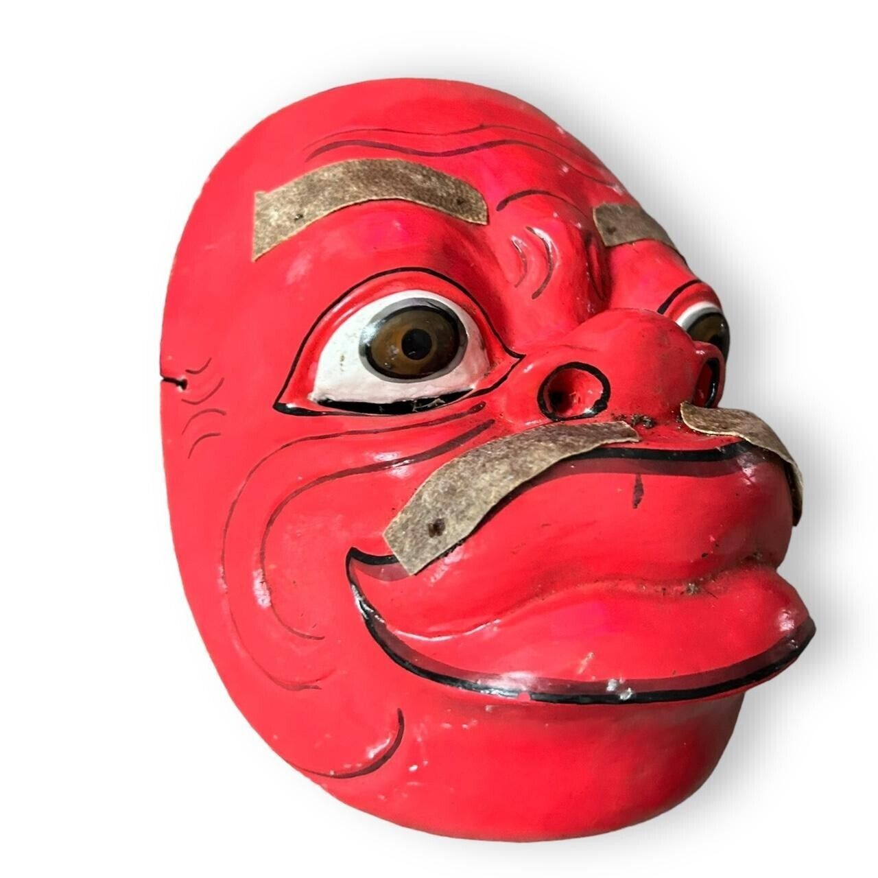 Mid Century East Asian Carved Wall Mask
