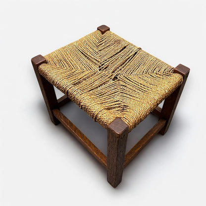 Mid Century Woven footstool