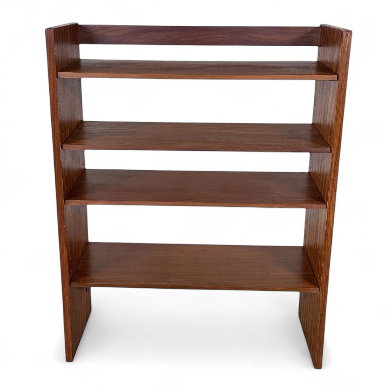 Afromosia Teak Bookshelf | Mid-Century Modern Adjustable Shelving