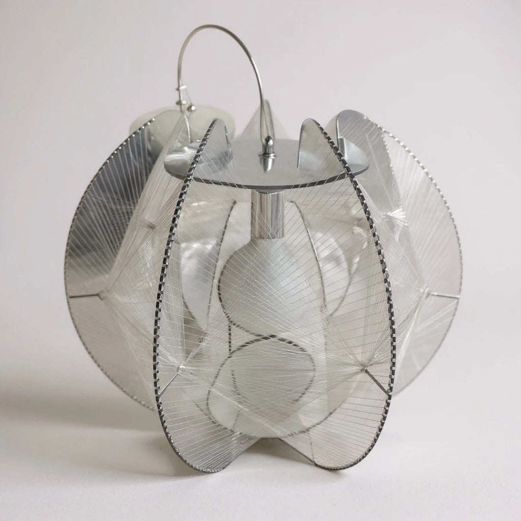 Vintage Paul Secon for Sompex Pendant Lamp – 1960s Nylon String Space Age Sputnik Light