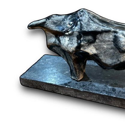 Mid Century Abstract Bull Sculpture