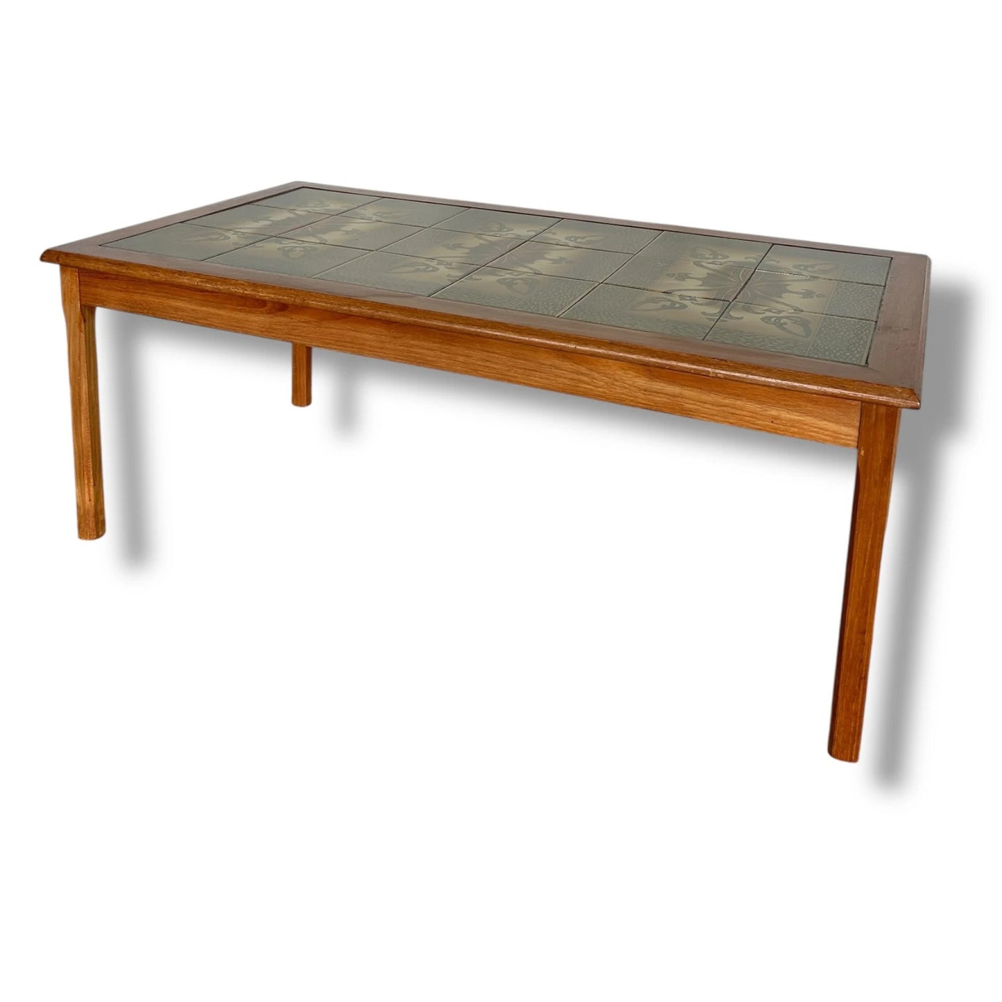 Mid Century Modern Danish Teak Tile Coffee Table