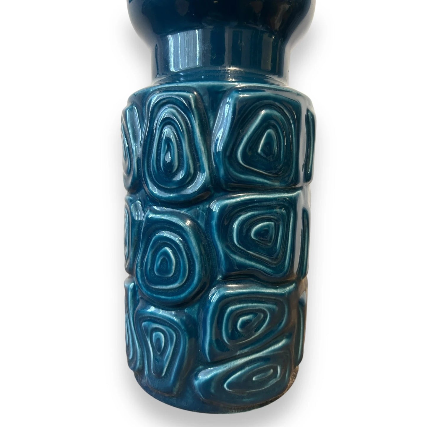 Mid Century Arthur Wood Blue Lava Vase