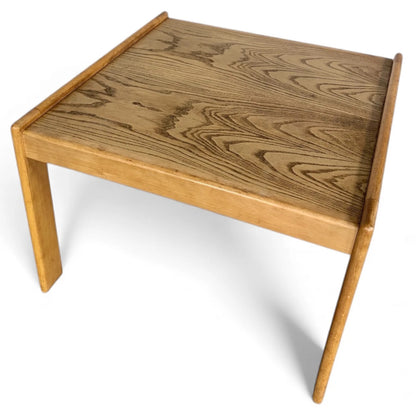 Danish Coffee Table – Mid-Century Modern Beech & Oak Table With Sculpted Legs