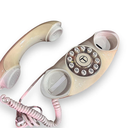 Vintage 80s Antique Style White Genie telephone landline