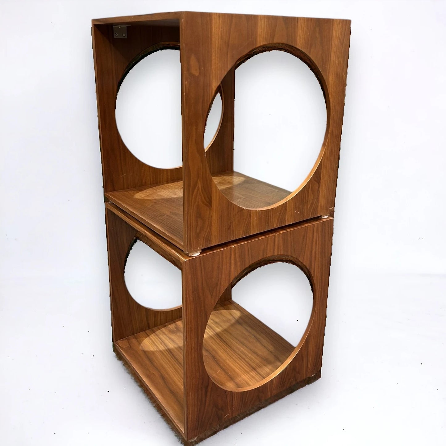 Mid century pair of Cube Circles Side Table
