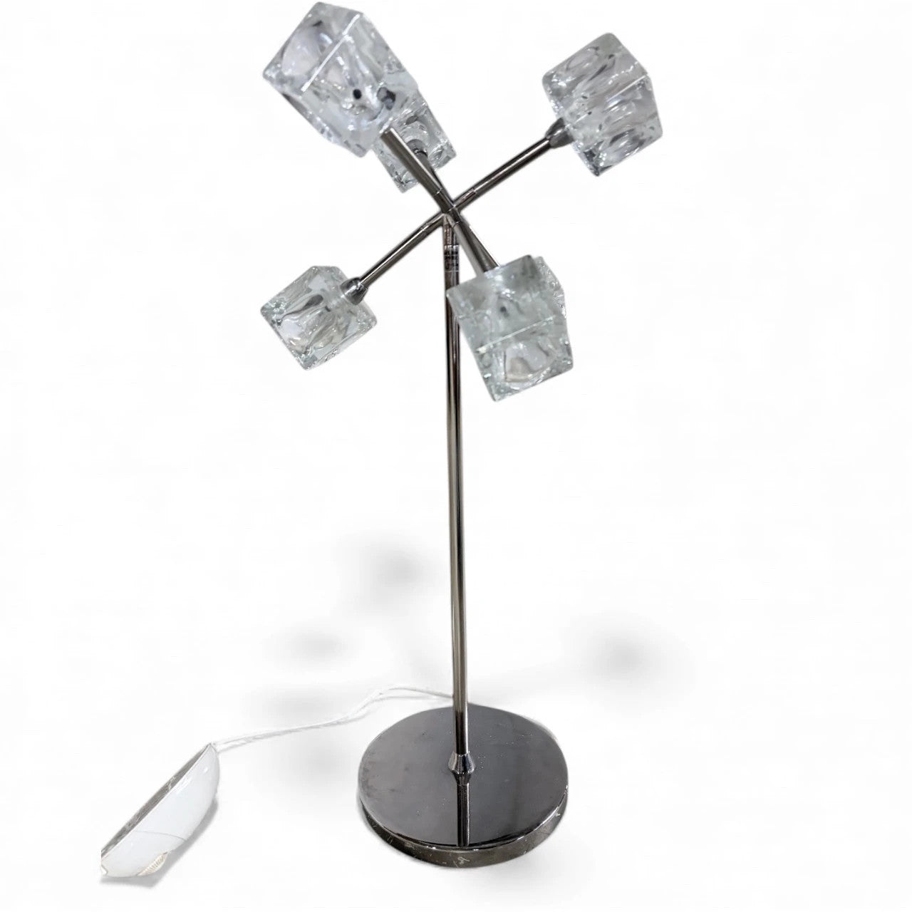 IKEA Ice Cube Lamp – Chrome & Glass Table Lamp, Space Age Design