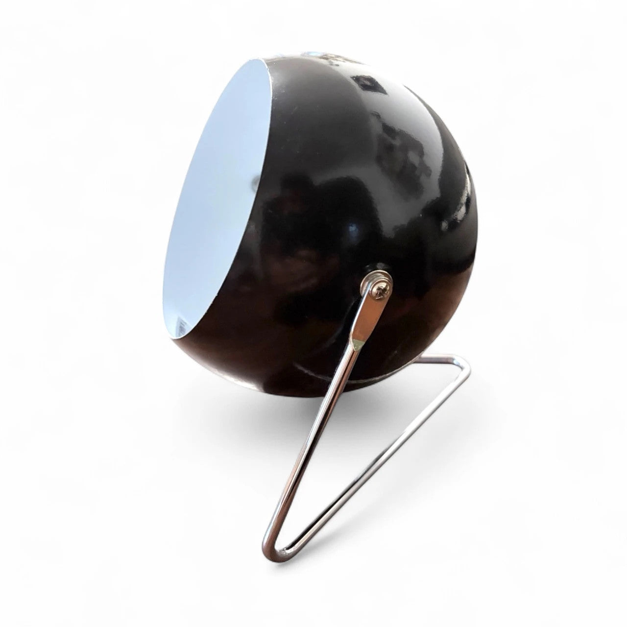 Mid-Century Modern Black Eyeball Lamp | Space Age | 1970s Chrome Desk Lamp