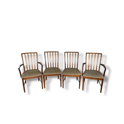 Set of 4 McIntosh Mid Century Modern Dining Chairs – 2 Armchairs & 2 Side Chairs