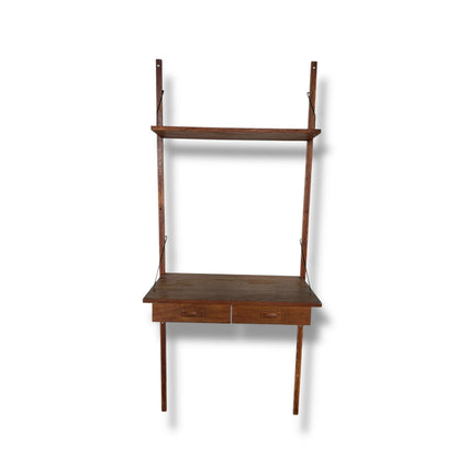 Mid Century Modern Danish Ladderax Style Floating Desk Shelf | Wall Mounted Modular Unit