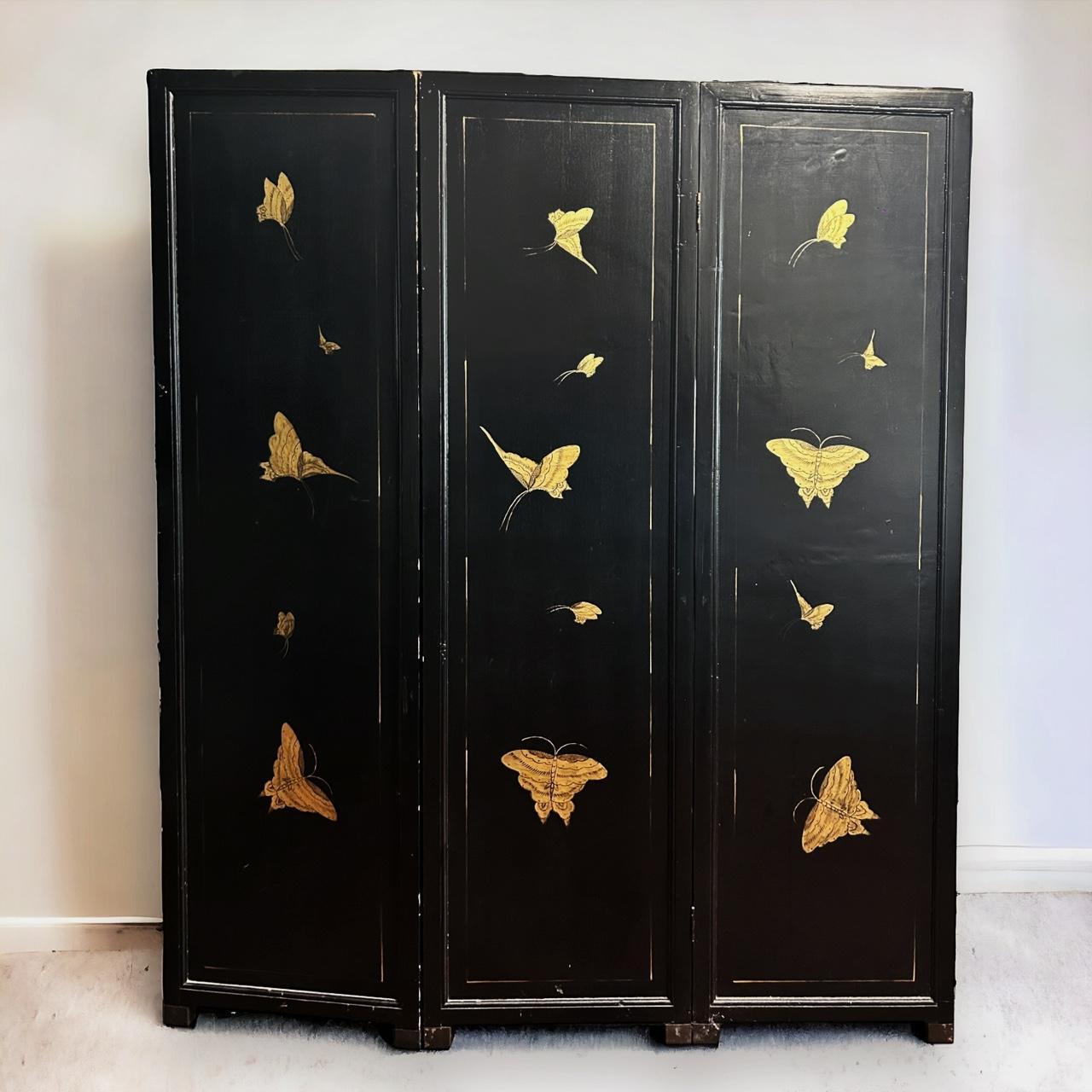 Antique Chinese Folding Screen Room Divider