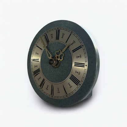 Mid Century Stone Slate Round Table Clock