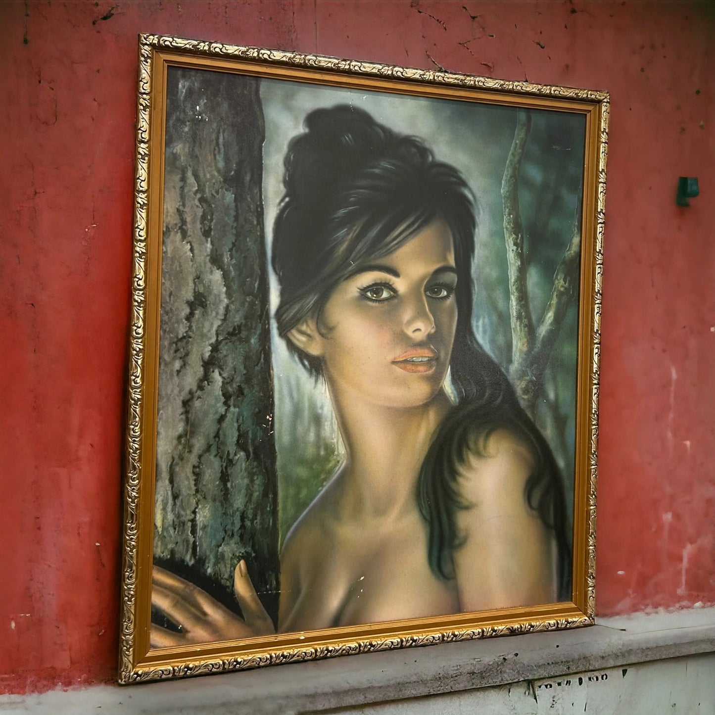 Vintage 1960s Lynch Tina Nude Lady Picture Frame