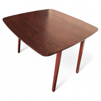 Vintage Schreiber Drop-Leaf Dining Table – Mid-Century Rosewood Effect