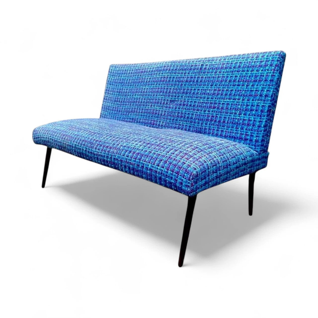 Mid-Century Sofa with Footstool – 1950s Modernist Two-Seater