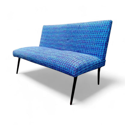 Mid-Century Sofa with Footstool – 1950s Modernist Two-Seater