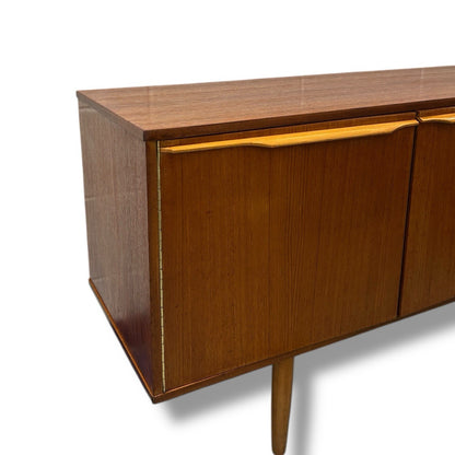Mid Century Modern Morris Of Glasgow Teak Carved  Wood Sideboard
