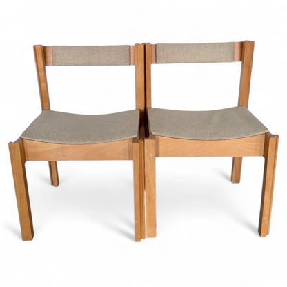 Set of Clive Bacon Beech Stacking Chairs | Mid-Century Modern Design