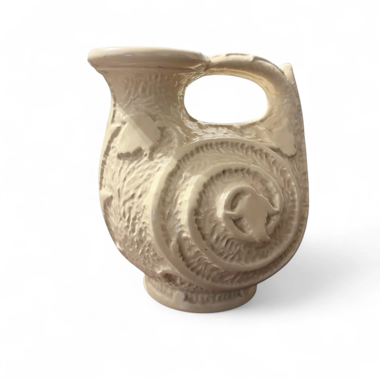 Vintage Burleigh Ware Cream Ceramic Jug | English Pottery Jug | 1930s Art Deco