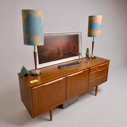 Mid Century Modern Morris Of Glasgow Teak Carved Wood Sideboard