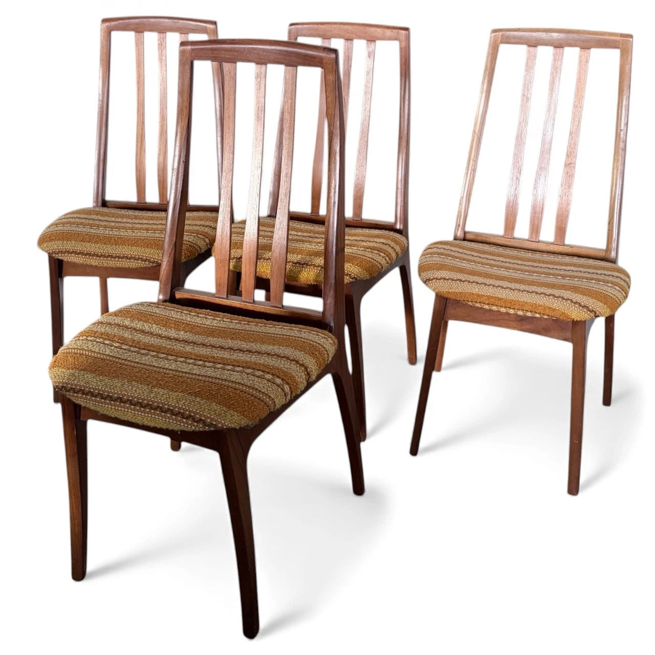 Mid Century Dining Chairs - Nathan Set of Four High Back Teak Chairs