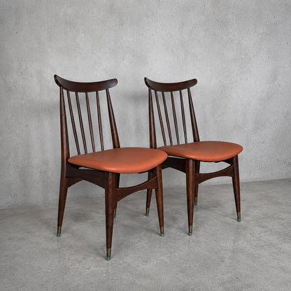 Mid Century Eliot’s of Newbury Teak Dining Chairs – Pair