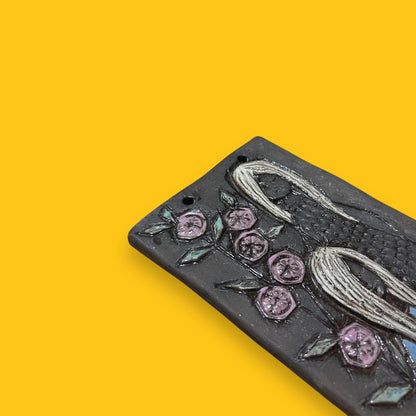 Mid century Forsgren Ninnie Bromma Keramik relief wall plaque