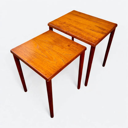 Mid Century Danish Teak Wood Nest of Tables