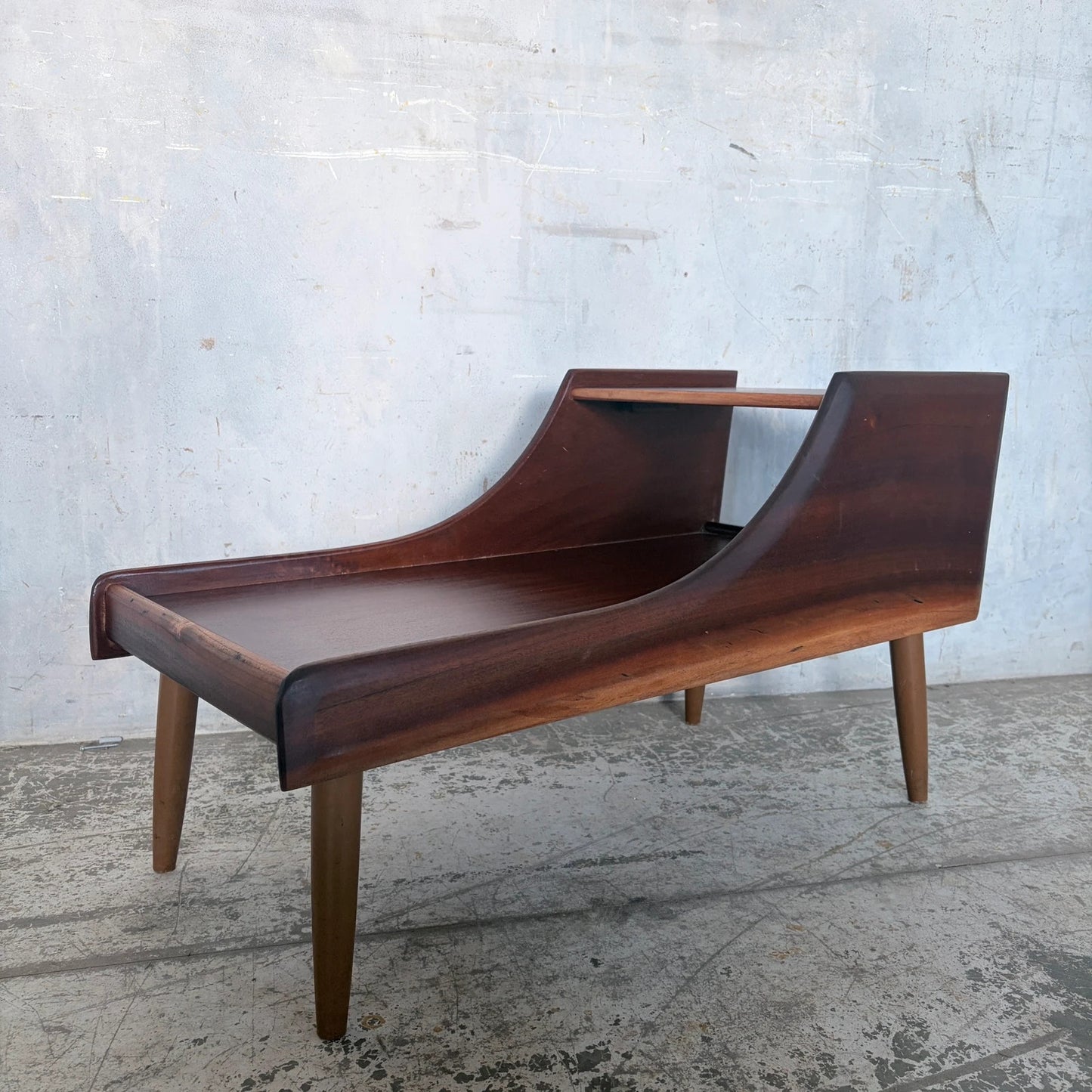 Chippy Heath Teak Telephone Bench Side Table Mid Century