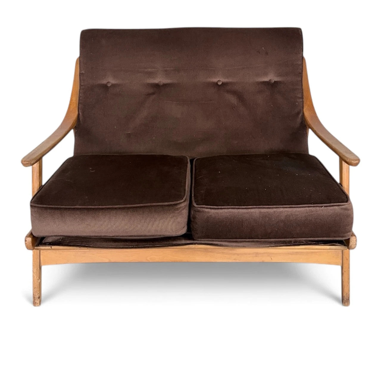 Swedish Beech Two-Seater Sofa – Mid-Century Scandinavian Design